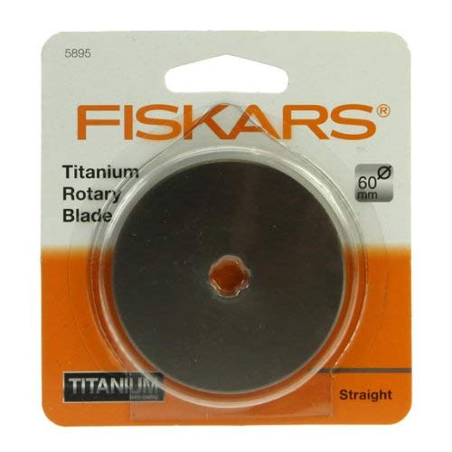 Original Fiskars Cuchilla rotatoria de repuesto Ø 60 mm, Para Corte Recto, Revestimiento de titanio, 1004738