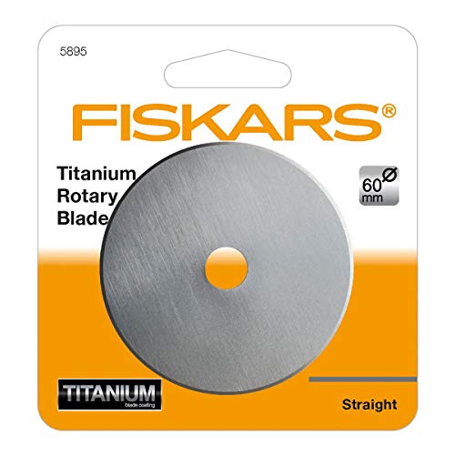 Original Fiskars Cuchilla rotatoria de repuesto Ø 60 mm, Para Corte Recto, Revestimiento de titanio, 1004738