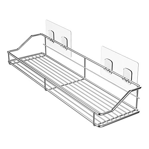 Oriware Estanteria Ducha Adhesivos Organizador Estantes Cesta para Ducha Baño SUS304 Acero Inoxidable -Sin Taladro