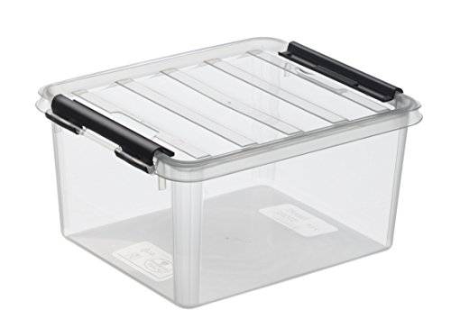 Orthex Clipbox Smart 35210705 Juego de 5 Cajas de almacenaje de plástico, 2 L, 21 x 17 x 11 cm, Transparente