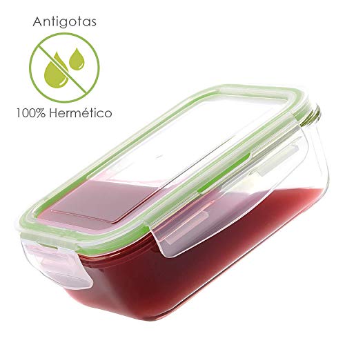 ORYX 5024020 Recipiente Hermetico Cristal Rectangular 1850 ml. 23 x 16.5 x 8.5 (alt) cm