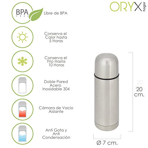 Oryx 5075000 Termo Liquidos Acero Inoxidable Antigoteo 350 Ml.