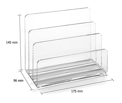 Osco ALH1 - Soporte para correspondencia acrílico, diseño transparente