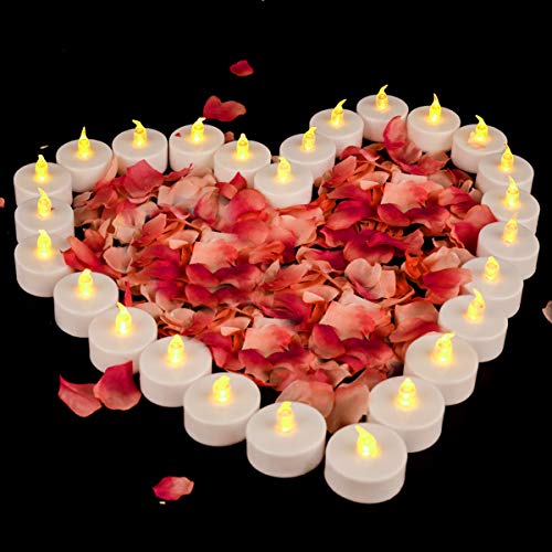 OSHINE 36unidades LED Velas Velas CR2032 pilas velas sin llama de iluminación eléctrica falso Vela para Hogar Navidad boda mesa regalo al aire libre Color