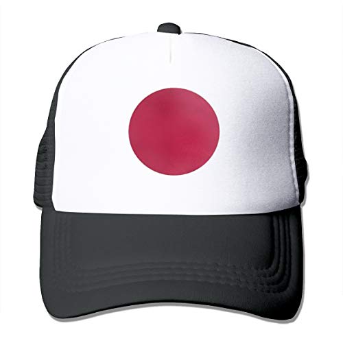 Osmykqe Bandera de Japón Malla Gris Lavado Algodón Ajustable Sarga Sombreros Unisex