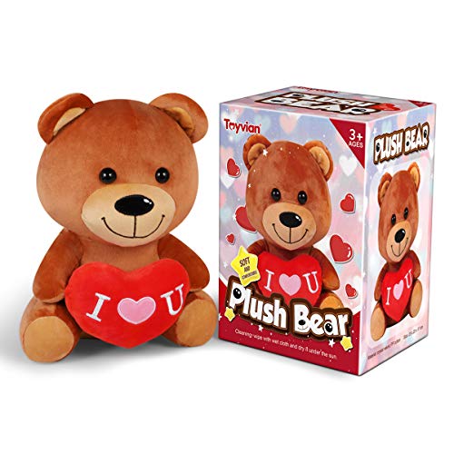 Oso de Peluche - Juguetes Rellenos Amante Regalos | con corazón Rojo Te Amo Regalo | Para Niñas y Mujer Cumpleaños Día de La Madre Día de San Valentín Navidad (28cm)