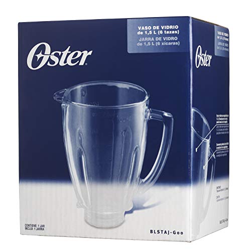 Oster BLSTAJ-G00-050 Jarra de vidrio redonda, 6 tazas, 1.5 l