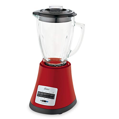 Oster OBL168X-01 Batidora de vaso, 450 W, Vidrio, Rojo