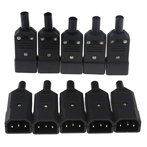 OTOTEC AC250V 10A Macho 3 terminales Panel Mount Power Socket Adaptador Conector 10pcs