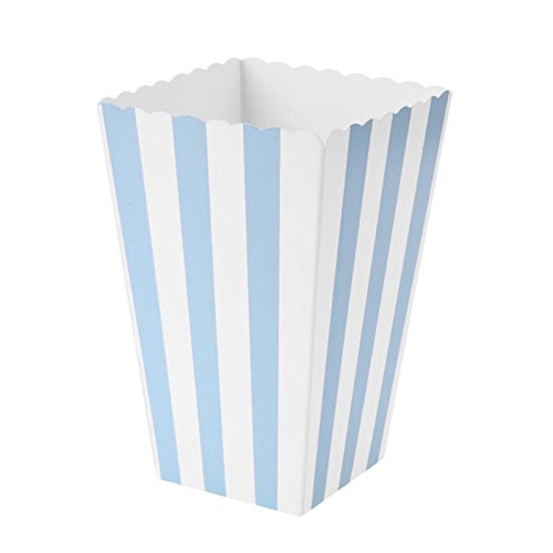 Ouinne Cajas de Palomitas, 24PCS Popcorn Boxes Maíz Envases del Sostenedor Cajas de Cartón de Bolsas de Papel para el Partido (Azul)