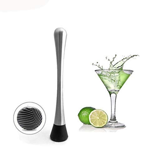 Ouken 1pc cóctel machacador acero inoxidable barra palo Mojito triturador mezclador de frutas ideal barman Mojito bar herramienta con punta de nylon Barware