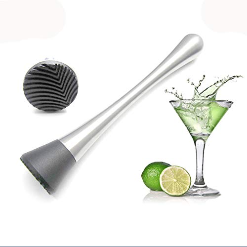 Ouken 1pc cóctel machacador acero inoxidable barra palo Mojito triturador mezclador de frutas ideal barman Mojito bar herramienta con punta de nylon Barware