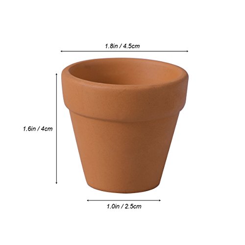 OUNONA 10pcs 4.5x4cm Pequeño Mini Terracota Maceta Cerámica Cerámica Maceta Cactus Macetas Suculentas Macetas Grandes para Plantas Artesanías Favor de la Boda