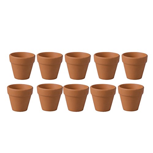 OUNONA 10pcs 4.5x4cm Pequeño Mini Terracota Maceta Cerámica Cerámica Maceta Cactus Macetas Suculentas Macetas Grandes para Plantas Artesanías Favor de la Boda