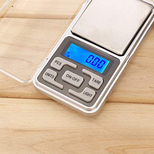 OurLeeme Digital Pocket Scale 0.01-500g Mini Scales Escala digital portátil con retroiluminación LED para alimentos de cocina, joyería, café