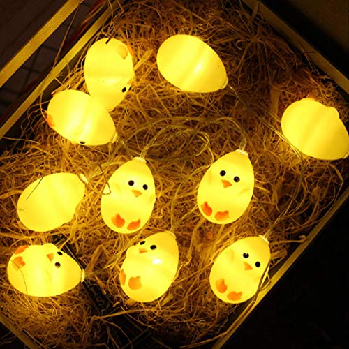 Outgeek Luz De Cadena, 20 Luces de Bombillas LED luz de luz en Forma de Pollito Inicio Cadena de luz para Día de la Madre la Boda Fiesta de Cumpleaños Decoración