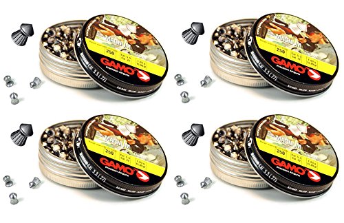 Outletdelocio. 4 latas de 250 perdigones Gamo Magnum de Copa-Punta 5,5mm. Modelo 320225