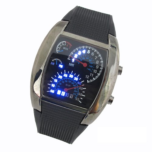 OUTLETISSIMO® Reloj LED versión Deluxe salpicadero coche unisex hombre mujer RPM Turbo oferta