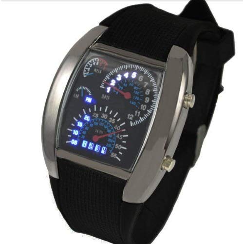 OUTLETISSIMO® Reloj LED versión Deluxe salpicadero coche unisex hombre mujer RPM Turbo oferta