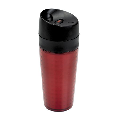 OXO 1112201 Negro, Rojo 1pieza(s) Taza y tazón - Taza/Vaso (Solo, 0,4 L, Negro, Rojo, De plástico, Policarbonato, 1 Pieza(s), 20,3 cm)