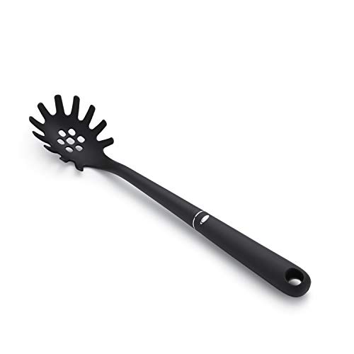 Oxo Good Grips Nylonservierlöffel für Spaghetti INOXO.1190900ML, Inoxidable, Negro, 3,175 x 7,6 x 33,02 cm