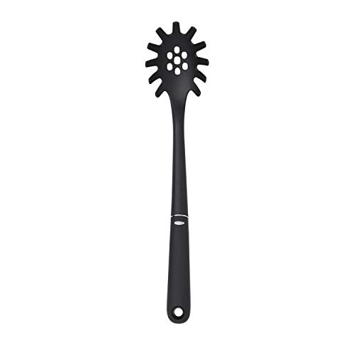 Oxo Good Grips Nylonservierlöffel für Spaghetti INOXO.1190900ML, Inoxidable, Negro, 3,175 x 7,6 x 33,02 cm