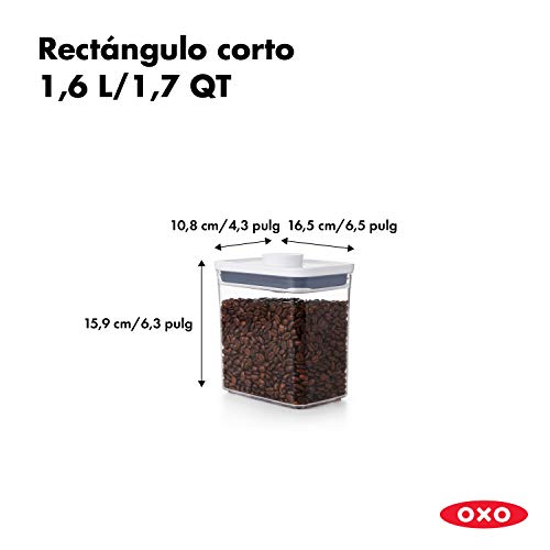 OXO Good Grips POP Contenedor – Almacenamiento hermético y apilable de alimentos - 1,6 l para bolsitas de té y mucho más