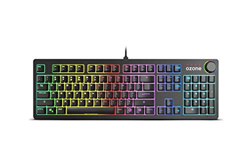 Ozone Strikeback - OZSTRIKEBACKSP -Teclado Gaming, Mecánico, RGB, Color Negro, Layout ES