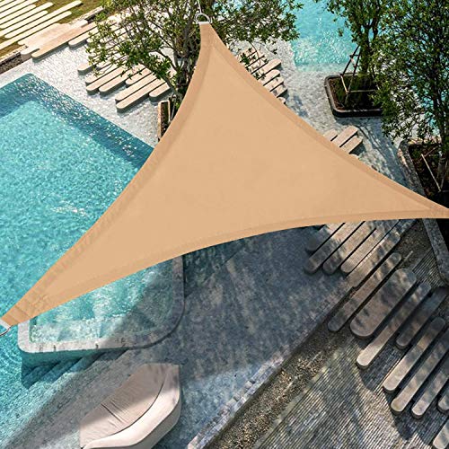 OZYN Vela De Sombra De Triángulo Equilátero Tienda De Lonas Impermeables for Patio Toldo Protector Solar 95% Protección UV - Arena (Color : Sand, Size : 3.6x3.6x3.6m)