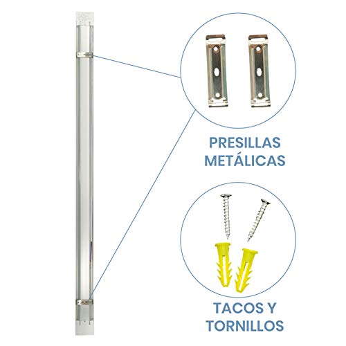 Pack 2X Lampara Luminaria 120cm. 40w. Color Blanco Frio (6500K). 3300 Lumenes. IP44. Facil de limpiar. A++