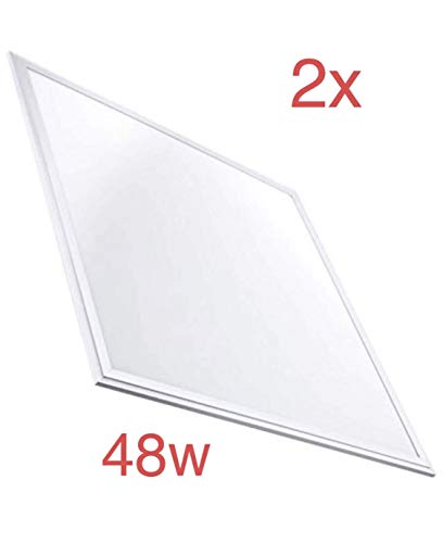 Pack 2x Panel LED 60x60 cm 48w. Color Blanco Neutro (4500K). 4000 Lumenes. Driver incluido. A++