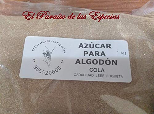 Pack cuatro Sabores Colores para Algodón de Azúcar - 4 Kilos de Azúcar Celeste Arandano , Amarillo Plátano , Rosa Fresa y Marrón Cola - REGALO 50 Palos Cuadrados de 40 cm