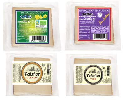 PACK CUÑAS DE QUESO: 2 BIO, 2 SIN LACTOSA, 2 CURADO, 2 VIEJO (8X250gr)