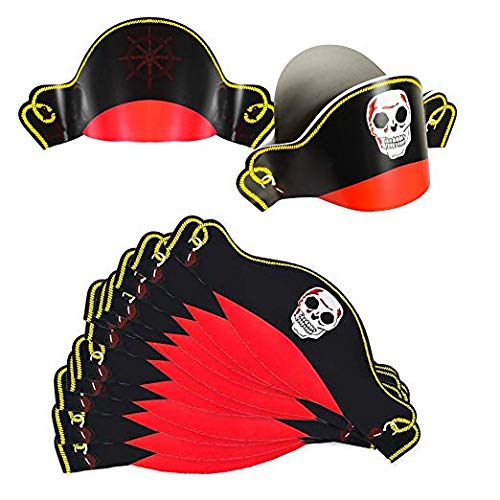 Pack De 12 Sombreros De Fiesta Pirata