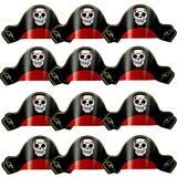 Pack De 12 Sombreros De Fiesta Pirata