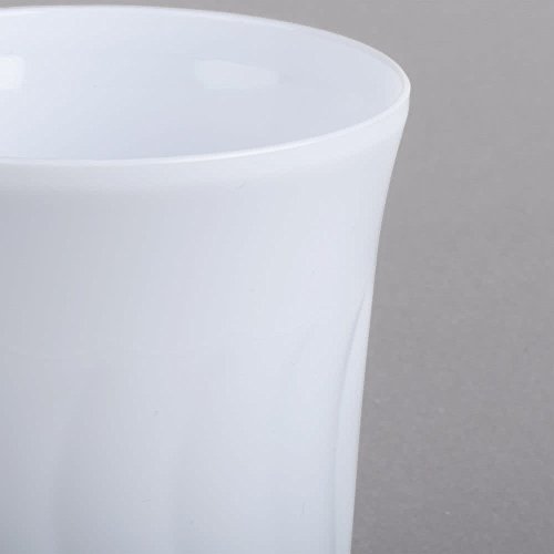 Pack de 16 elegantes tazas de café y té de plástico duro, color blanco (220 ml)