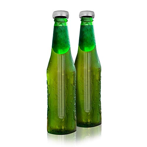 Pack de 2 barritas para refrescar cerveza | Enfriador de bebidas | Barras de acero para enfriar cerveza | Gadgets de cerveza | Regalos para hombres | M&W