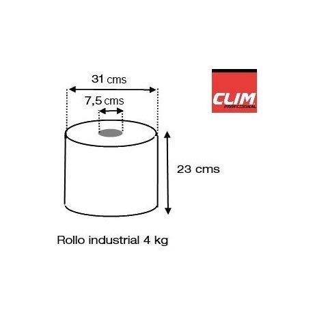 Pack de 2 rollos de Celulosa industrial de 2 capas 100% celulosa extrablanca, resistente y absorbente