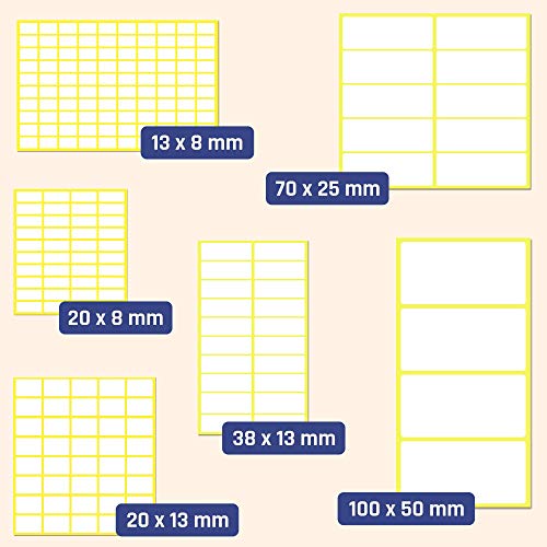 Pack de 300, 70 x 25 mm - Etiquetas Adhesivas Blancas Pegatinas