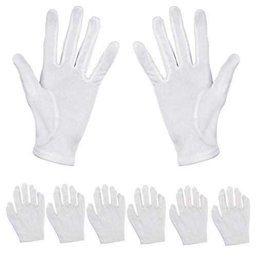 Pack de 6 pares de guantes hidratantes Aboat, de algodón blanco, para hidratar las manos