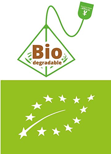 Pack de 8 Variedades de Tés e Infusiones Ecológicas con 45 bolsitas Biodegradables Especial para Hostelería con Expositor, Carta de tés para la mesa y 8 Tazas incluidas.