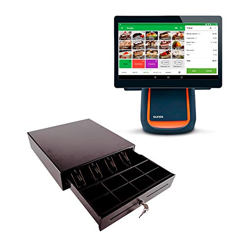 Packs TPV Android 15", Marca SUNMI, Modelo T2, con Impresora + Cajon portamonedas Geon, Software Loyverse Incluido, Restaurantes, Cafeterias, Heladerias