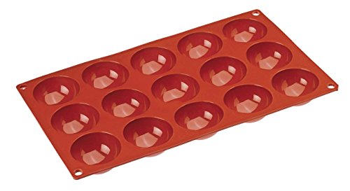 PADERNO 47742-48 Flexipad - Molde para repostería (15 Huecos semiesféricos, Silicona)