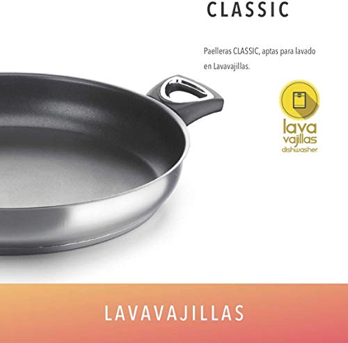 PAELLERA Alza Classic. PAELLERA Fabricada en Acero Inoxidable 18/10, Antiadherente Triple Capa, Apta para Todo Tipo de Cocina, INDUCCIÓN. Fácil Limpieza. Apto para lavavajillas (30_cm)