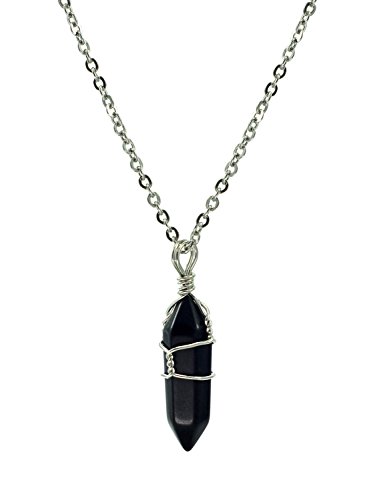 Paialco Jewelry Unisex NA latón Hexagon negro ónix