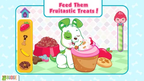 Palacio de Cachorritos de Tarta de Fresa – Juego de salón de belleza para mascotas y vestir para niños