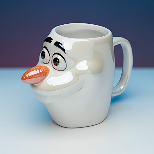 Paladone PP5129FZT Olaf - Taza con licencia oficial de Frozen Coleccionable, ideal para cocinas, oficina y hogar, forma única y súper divertida de beber tu bebida favorita, multicolor, aprox. 300 ml