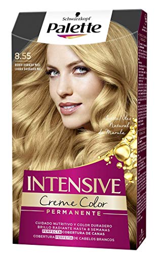 Palette Intense Cream Coloration Intensive Coloración del Cabello 8.55 Rubio Dorado Miel - Pack de 3