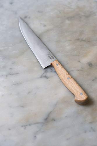 PALLARES SOLSONA Cuchillo de Cocina Modelo Aragón, Mango de Haya, Acero Carbono, 17cm.