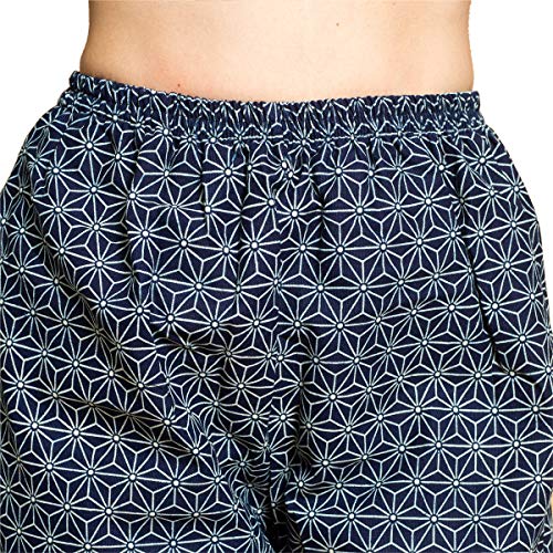 Panasiam Muck Pants 'geometrix', tradicional patrón japonés, fabricado justamente en pequeñas empresas Asanoha Talla única